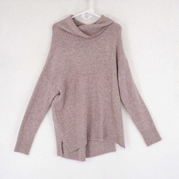 Old Navy Purple Cowl Neck Ribbed Small Sweater Acrylic Nylon Pullover - Picture 1 of 7